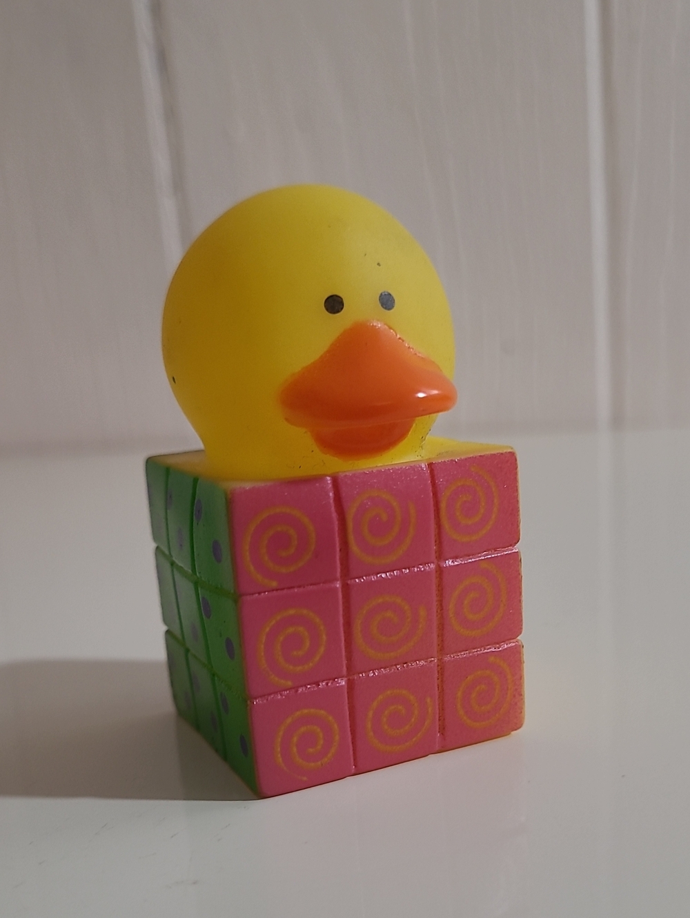 Unbranded Miniature 2.5” Rubber Duck In A Box/On A Cube Ducky Toy Or For Jeep